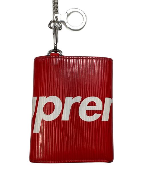 SUPREME（シュプリーム）Supreme (シュプリーム) LOUIS VUITTON (ルイ ヴィトン) チェーン・コンパクトウォレット レッドの古着・服飾アイテム