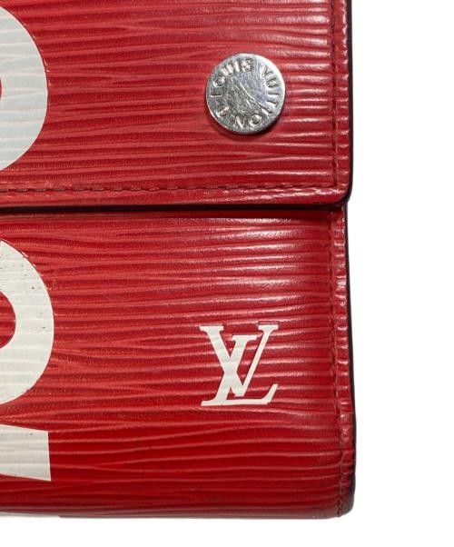 SUPREME（シュプリーム）Supreme (シュプリーム) LOUIS VUITTON (ルイ ヴィトン) チェーン・コンパクトウォレット レッドの古着・服飾アイテム