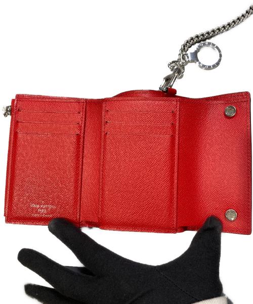 SUPREME（シュプリーム）Supreme (シュプリーム) LOUIS VUITTON (ルイ ヴィトン) チェーン・コンパクトウォレット レッドの古着・服飾アイテム