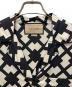 中古・古着 GUCCI (グッチ) シルクシャツ/パジャマシャツ ホワイト×ブラック サイズ:36：30000円