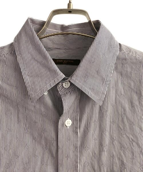 LOUIS VUITTON（ルイ ヴィトン）LOUIS VUITTON (ルイ ヴィトン) ストライプシャツ ホワイト×ブラック サイズ:Sの古着・服飾アイテム