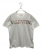 VALENTINOヴァレンティノ）の古着「スパンコールロゴデザインTシャツ/スパンコールTee」｜ホワイト