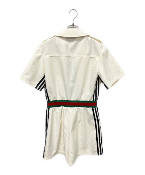 GUCCI（グッチ）GUCCI (グッチ) adidas (アディダス) シェリーライン GG柄オールインワン  ホワイト サイズ:44の古着・服飾アイテム