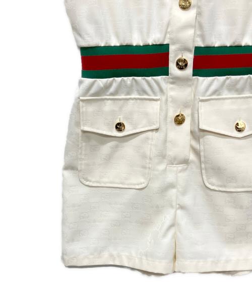 GUCCI（グッチ）GUCCI (グッチ) adidas (アディダス) シェリーライン GG柄オールインワン  ホワイト サイズ:44の古着・服飾アイテム
