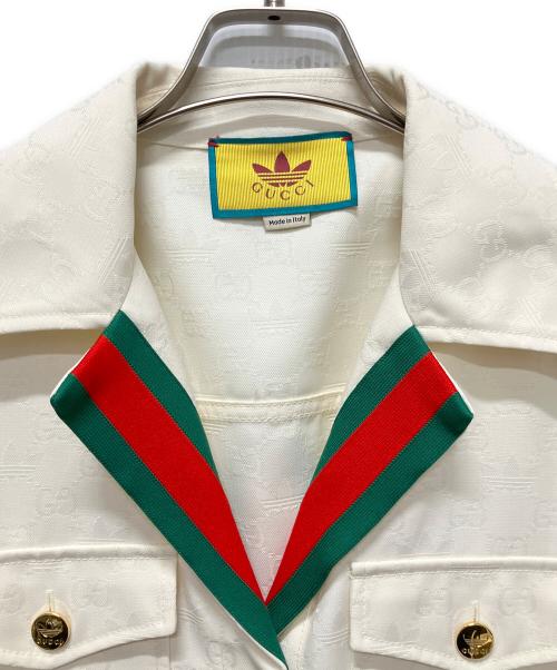 GUCCI（グッチ）GUCCI (グッチ) adidas (アディダス) シェリーライン GG柄オールインワン  ホワイト サイズ:44の古着・服飾アイテム