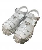 PRADAプラダ）の古着「モノリスサンダル」｜ホワイト