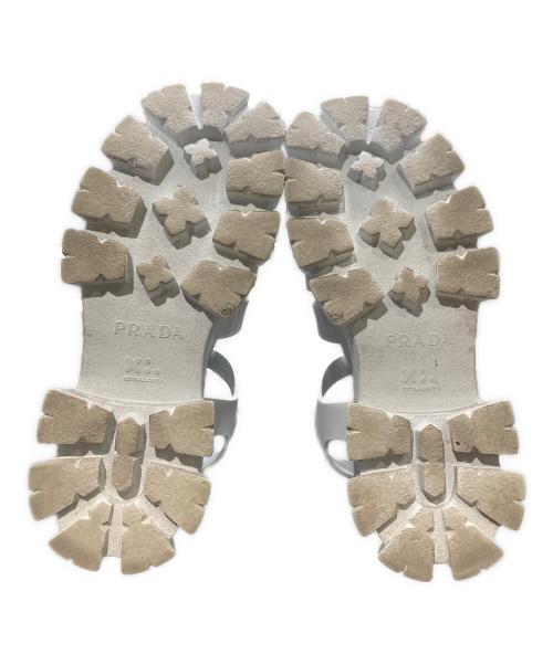 PRADA（プラダ）PRADA (プラダ) モノリスサンダル ホワイト サイズ:8の古着・服飾アイテム