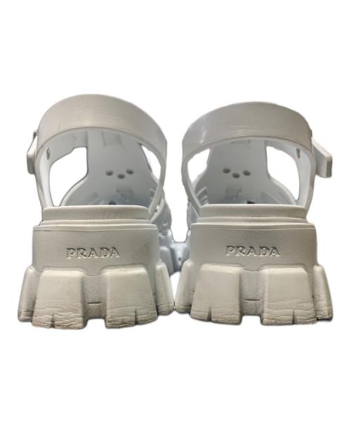 PRADA（プラダ）PRADA (プラダ) モノリスサンダル ホワイト サイズ:8の古着・服飾アイテム