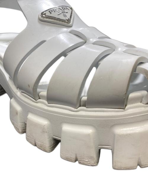 PRADA（プラダ）PRADA (プラダ) モノリスサンダル ホワイト サイズ:8の古着・服飾アイテム