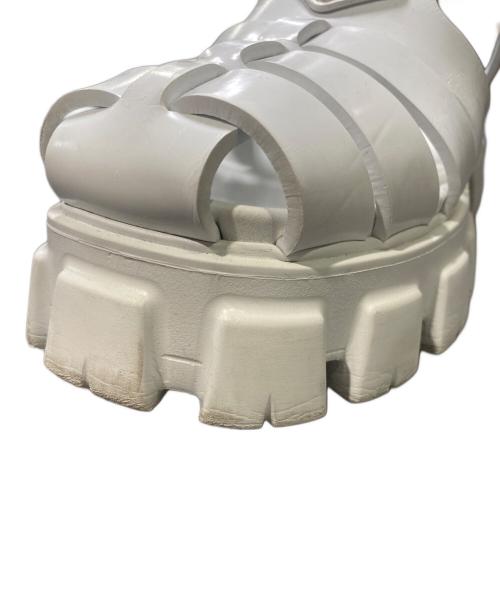 PRADA（プラダ）PRADA (プラダ) モノリスサンダル ホワイト サイズ:8の古着・服飾アイテム