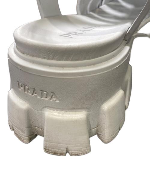 PRADA（プラダ）PRADA (プラダ) モノリスサンダル ホワイト サイズ:8の古着・服飾アイテム