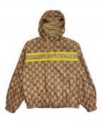 GUCCIグッチ）の古着「ライトナイロン GGフードジャケット」｜ベージュ