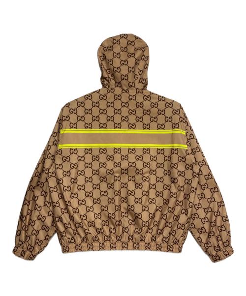 GUCCI（グッチ）GUCCI (グッチ) ライトナイロン GGフードジャケット ベージュ サイズ:54の古着・服飾アイテム