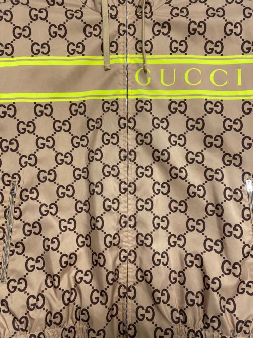 GUCCI（グッチ）GUCCI (グッチ) ライトナイロン GGフードジャケット ベージュ サイズ:54の古着・服飾アイテム