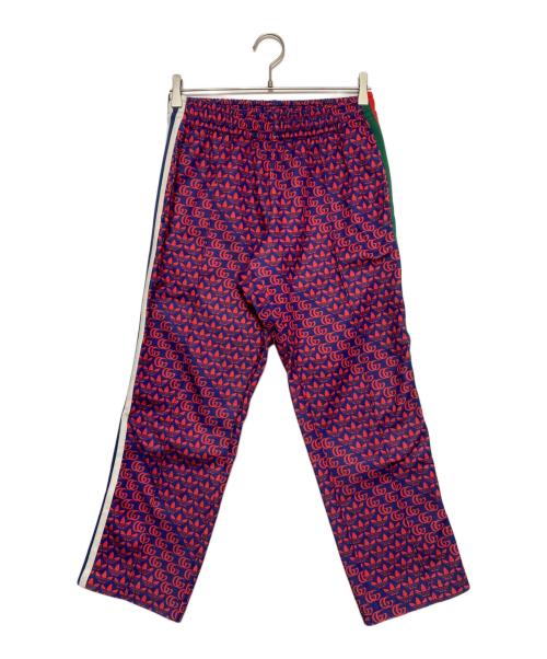 GUCCI（グッチ）GUCCI (グッチ) adidas (アディダス) All-over print track pants レッド×ブルー サイズ:Sの古着・服飾アイテム
