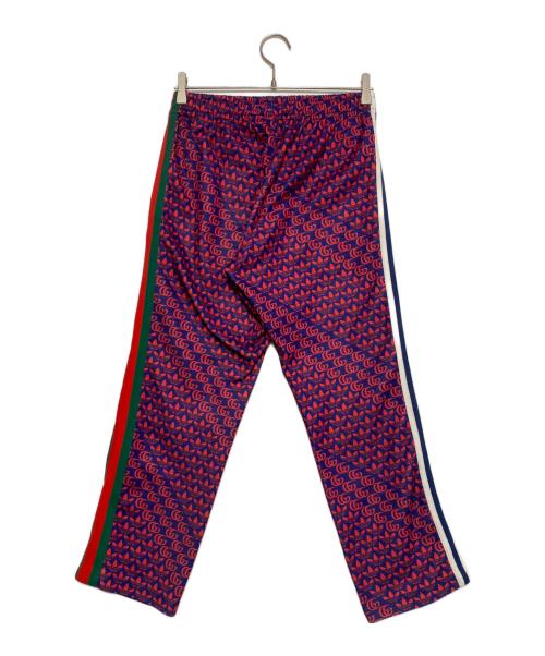 GUCCI（グッチ）GUCCI (グッチ) adidas (アディダス) All-over print track pants レッド×ブルー サイズ:Sの古着・服飾アイテム