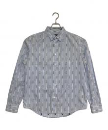 LOUIS VUITTON（ルイ ヴィトン）の古着「ロゴストライプ 長袖シャツ」｜ブルー×ホワイト