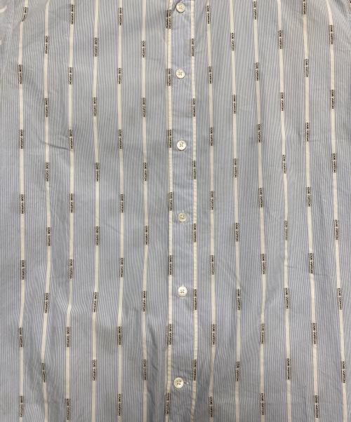 LOUIS VUITTON（ルイ ヴィトン）LOUIS VUITTON (ルイ ヴィトン) ロゴストライプ 長袖シャツ ブルー×ホワイト サイズ:Lの古着・服飾アイテム