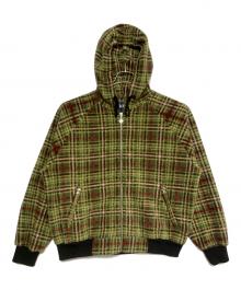 BoTT（ボット）の古着「Fleece Zip Hoodie」｜グリーン×レッド