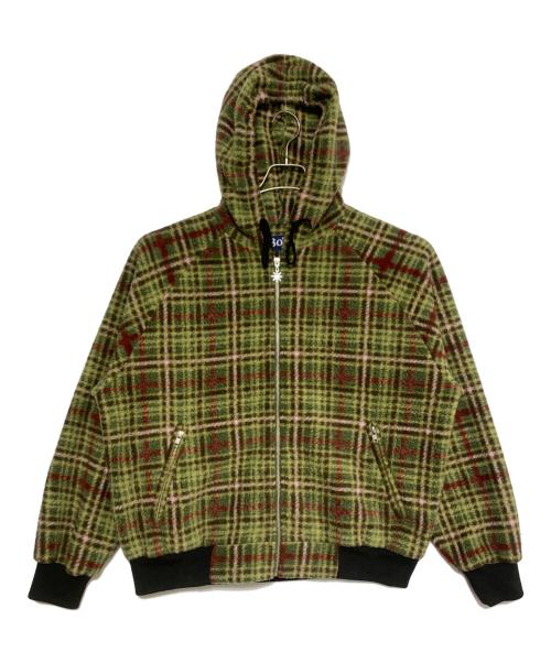 BoTT（ボット）BoTT (ボット) Fleece Zip Hoodie グリーン×レッド サイズ:Lの古着・服飾アイテム