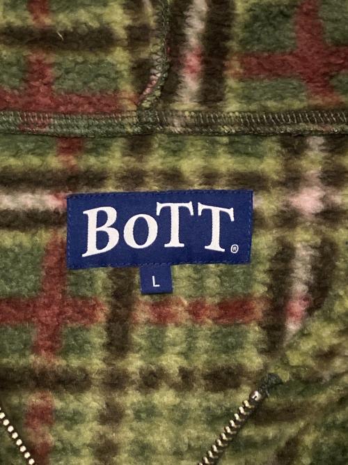 BoTT（ボット）BoTT (ボット) Fleece Zip Hoodie グリーン×レッド サイズ:Lの古着・服飾アイテム