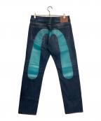 EVISUエヴィス）の古着「Daicock Print Baggy Fit Denim Jeans」｜インディゴ