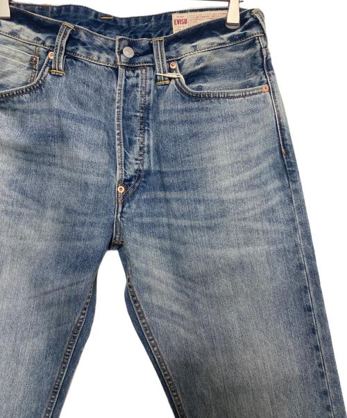 EVISU（エヴィス）EVISU (エヴィス) Daicock Print Baggy Jeans スカイブルー×ピンク サイズ:33の古着・服飾アイテム