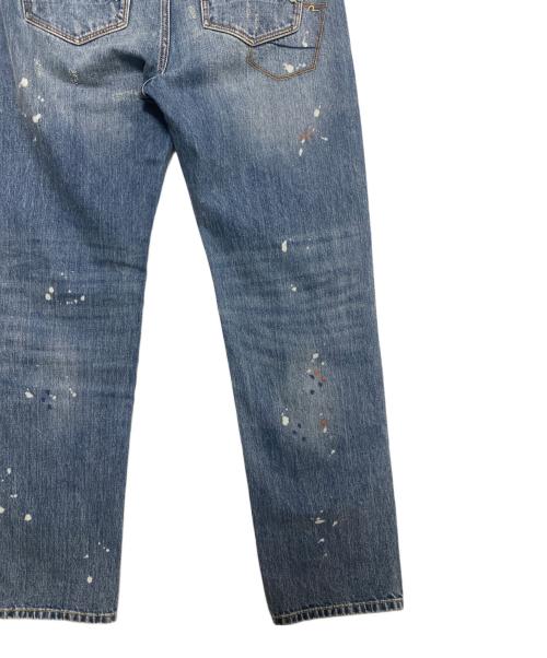 EVISU（エヴィス）EVISU (エヴィス) デコンストラクションカモメ刺繍レギュラーフィットジーンズ スカイブルー サイズ:30の古着・服飾アイテム