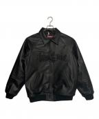 HIDE AND SEEK×Toru Nishiuraハイドアンドシーク）の古着「Leather Varsity」｜ブラック