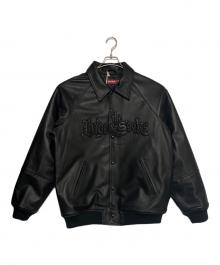 HIDE AND SEEK×Toru Nishiura（ハイドアンドシーク）の古着「Leather Varsity」｜ブラック