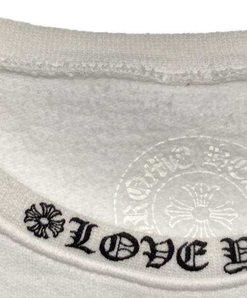 CHROME HEARTS（クロムハーツ）CHROME HEARTS (クロムハーツ) LOVE YOU CREW SWTSHRT ホワイト サイズ:Sの古着・服飾アイテム