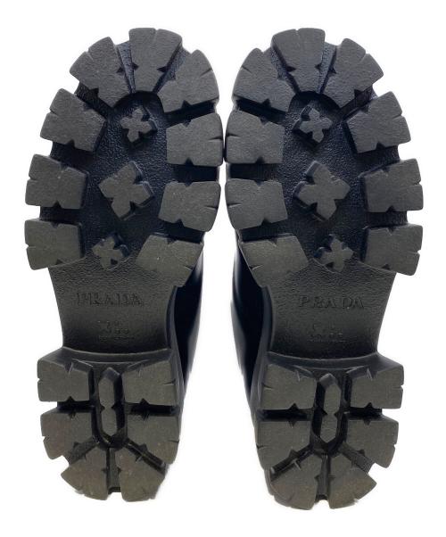 PRADA（プラダ）PRADA (プラダ) モノリス レザーシューズ ブラック サイズ:38 1/2の古着・服飾アイテム