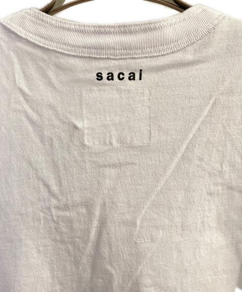 sacai（サカイ）sacai (サカイ) KAWS (カウズ) ロゴ ポケット カットソー ホワイト サイズ:4の古着・服飾アイテム