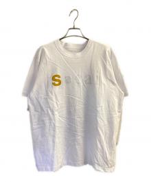 sacai（サカイ）の古着「フェーディングロゴプリントTシャツ」｜ホワイト