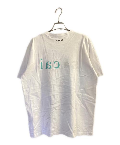 sacai（サカイ）sacai (サカイ) フェーディングロゴプリントTシャツ ホワイト サイズ:4の古着・服飾アイテム