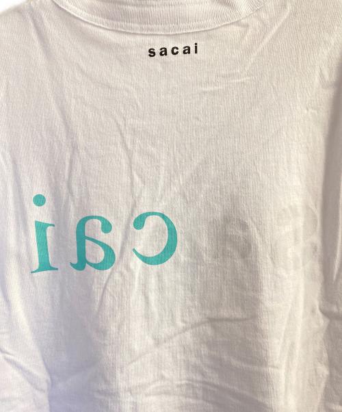 sacai（サカイ）sacai (サカイ) フェーディングロゴプリントTシャツ ホワイト サイズ:4の古着・服飾アイテム