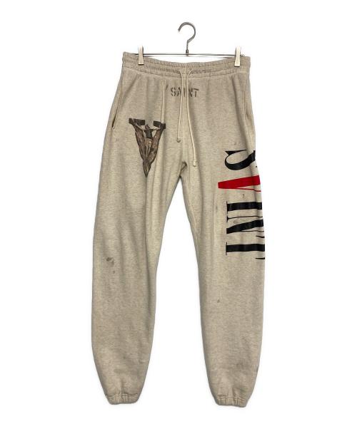 SAINT MICHAEL（セントマイケル）SAINT MICHAEL (セントマイケル) VLONE (ヴィーロン) SWEAT PANTS アイボリー サイズ:Sの古着・服飾アイテム