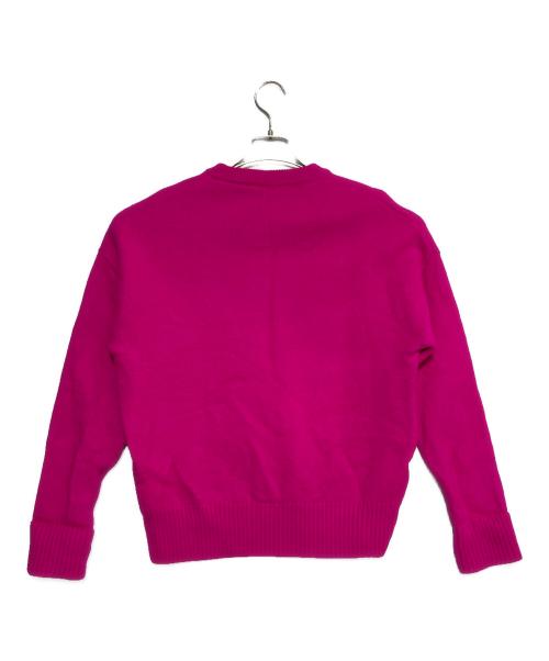 AMI Alexandre Mattiussi（アミアレクサンドルマテュッシ）AMI Alexandre Mattiussi (アミアレクサンドルマテュッシ) クルーネックニット ショッキングピンク サイズ:Mの古着・服飾アイテム