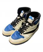 NIKE×Travis Scott×FRAGMENT DESIGNナイキ×トラヴィススコット×フラグメントデザイン）の古着「Air Jordan 1 Retro High OG SP "Military Blue"」｜ブルー×ホワイト