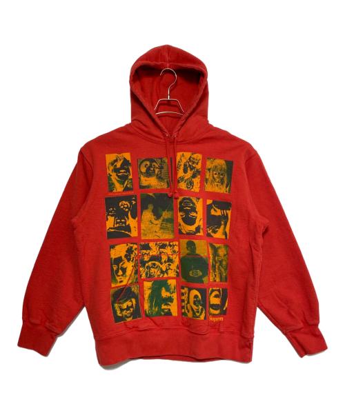 SUPREME（シュプリーム）Supreme (シュプリーム) Collage Grid Hooded Sweatshirt レッド サイズ:lの古着・服飾アイテム