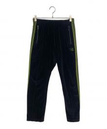 Needles（ニードルズ）の古着「ベロア トラックパンツ」｜ブラック×グリーン