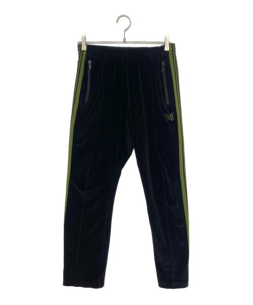 Needles（ニードルズ）Needles (ニードルズ) ベロア トラックパンツ ブラック×グリーン サイズ:XSの古着・服飾アイテム