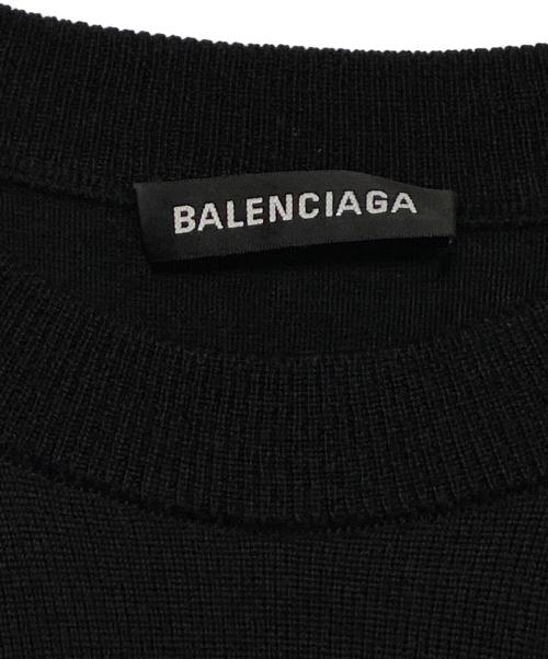 BALENCIAGA（バレンシアガ）BALENCIAGA (バレンシアガ) フロントデザインニット ブラック サイズ:Mの古着・服飾アイテム