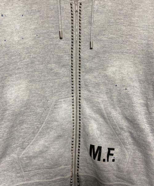 DSQUARED2（ディースクエアード）DSQUARED2 (ディースクエアード) スタッズジップパーカー グレー サイズ:Mの古着・服飾アイテム