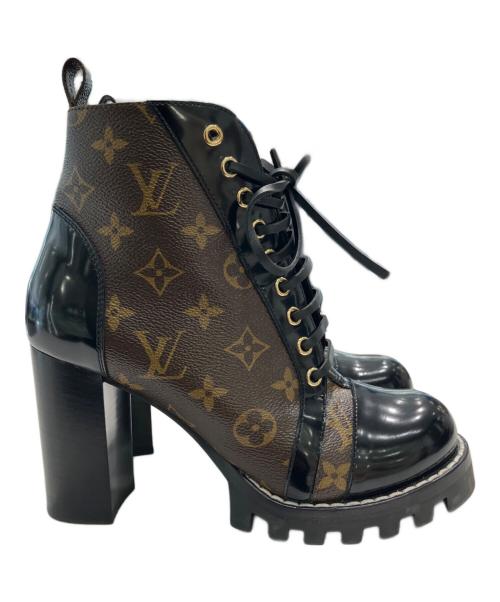 LOUIS VUITTON（ルイ ヴィトン）LOUIS VUITTON (ルイ ヴィトン) スタートレイル アンクルブーツ ブラウン サイズ:38 1/2の古着・服飾アイテム