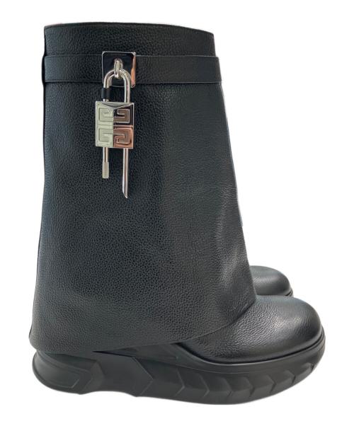 GIVENCHY（ジバンシィ）GIVENCHY (ジバンシィ) Shark Lock Biker Ankle Boots ブラック サイズ:39の古着・服飾アイテム