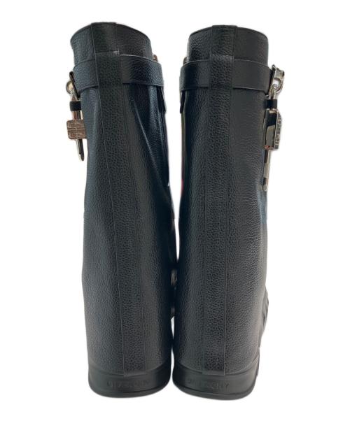 GIVENCHY（ジバンシィ）GIVENCHY (ジバンシィ) Shark Lock Biker Ankle Boots ブラック サイズ:39の古着・服飾アイテム