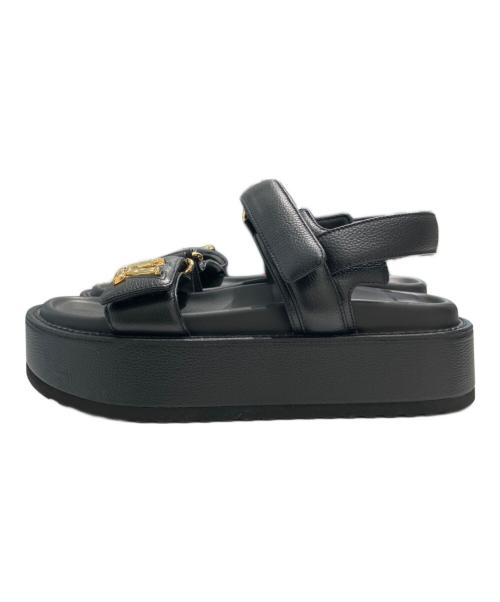LOUIS VUITTON（ルイ ヴィトン）LOUIS VUITTON (ルイ ヴィトン) LV Sunset Sandal　1ACP6O ブラック サイズ:38の古着・服飾アイテム