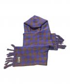 BoTTボット）の古着「Hood Scarf」｜ブルー×ブラウン