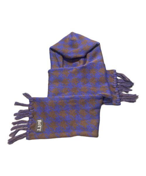 BoTT（ボット）BoTT (ボット) Hood Scarf ブルー×ブラウン サイズ:-の古着・服飾アイテム